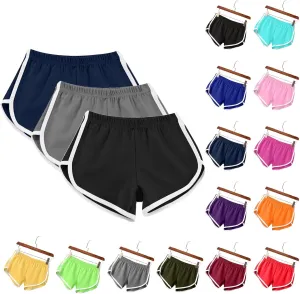 3 Pack Women's Shorts Quick Dry Active Workout Running Shorts Comfy Casual Elastic Waist Lounge Shorts Sweat Short