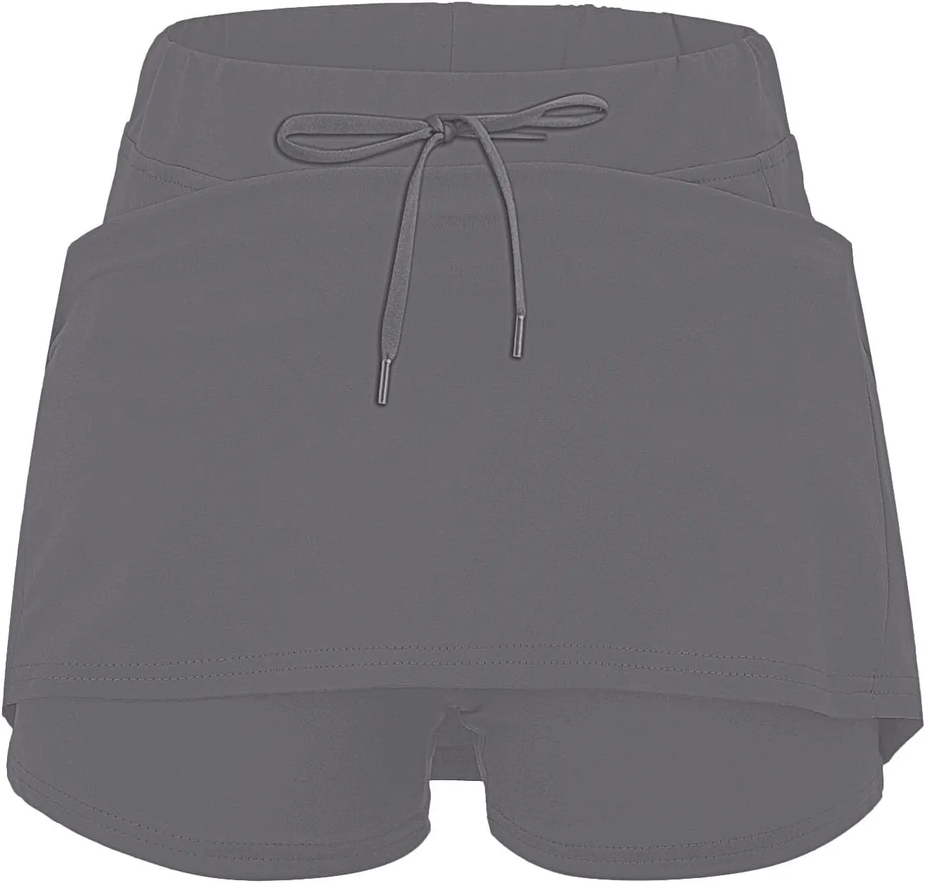 Athletic Skirts for Women Summer Loose Trendy Drawstring Solid Sports Tennis Skirts Built-in Shorts Plus Size, S-5XL
