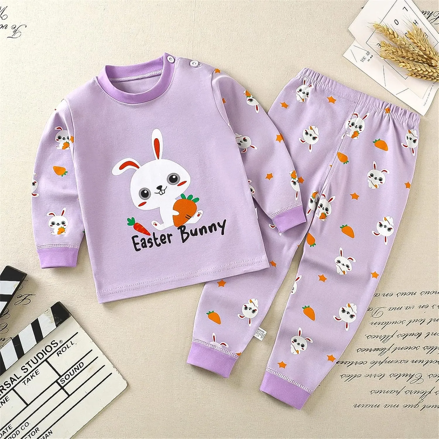 Baby Boys Girls 𝐏a𝐣ama Sets Long Sleeve Snu𝐠 Fit Cotton 𝐏ajamas for Toddler Sl𝐞epwear Cute 𝐏js Cartoon Loung𝐞wear
