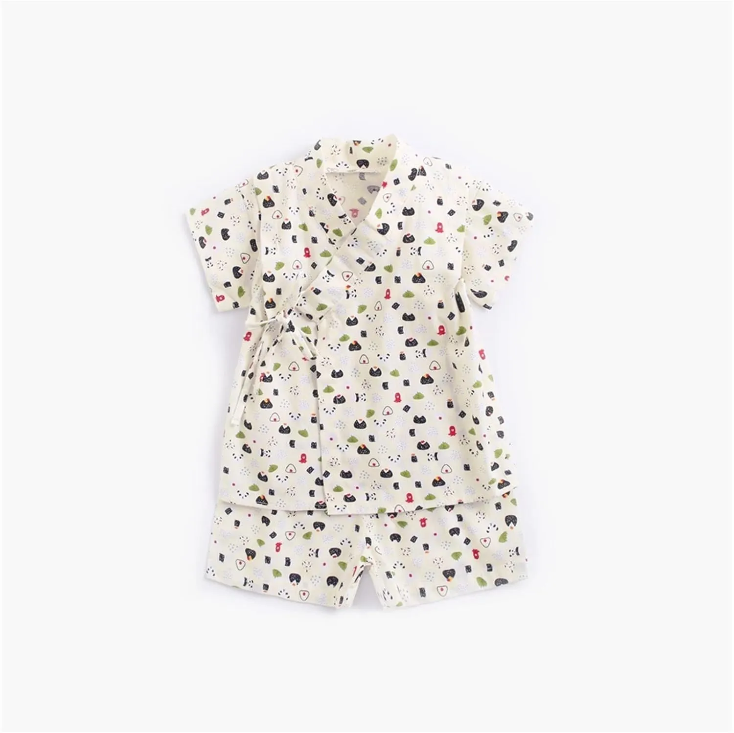 Baby Kimono Boys Girls Cotton 𝐏ajamas Toddler Short Sleeve 𝐏a𝐣ama Sets Cute 𝐏js Sl𝐞epwear Loung𝐞wear Tops Shorts