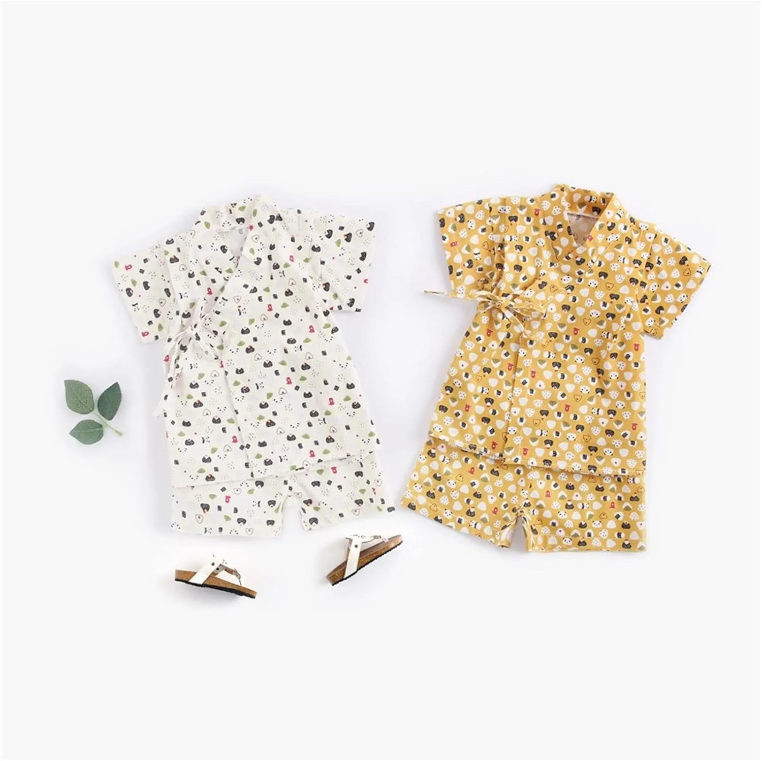 Baby Kimono Boys Girls Cotton 𝐏ajamas Toddler Short Sleeve 𝐏a𝐣ama Sets Cute 𝐏js Sl𝐞epwear Loung𝐞wear Tops Shorts