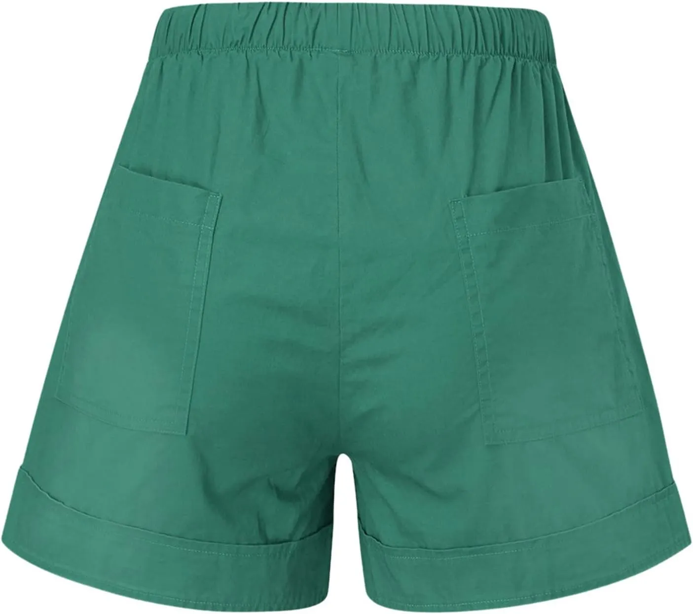 Binmer 2024 Womens Summer Shorts Plus Size Casual Comfy Drawstring Elastic Waist Shorts Pant with Pockets Lightweight S-5XL