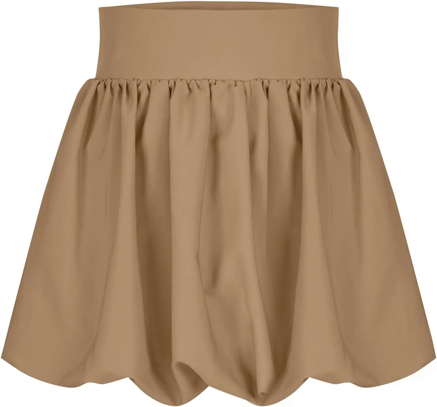 Bubble Skirts for Women A Line Mini Skirt Puffy Flared Skirts High Waisted Summer Skirt Casual Short Skirt Streetwear