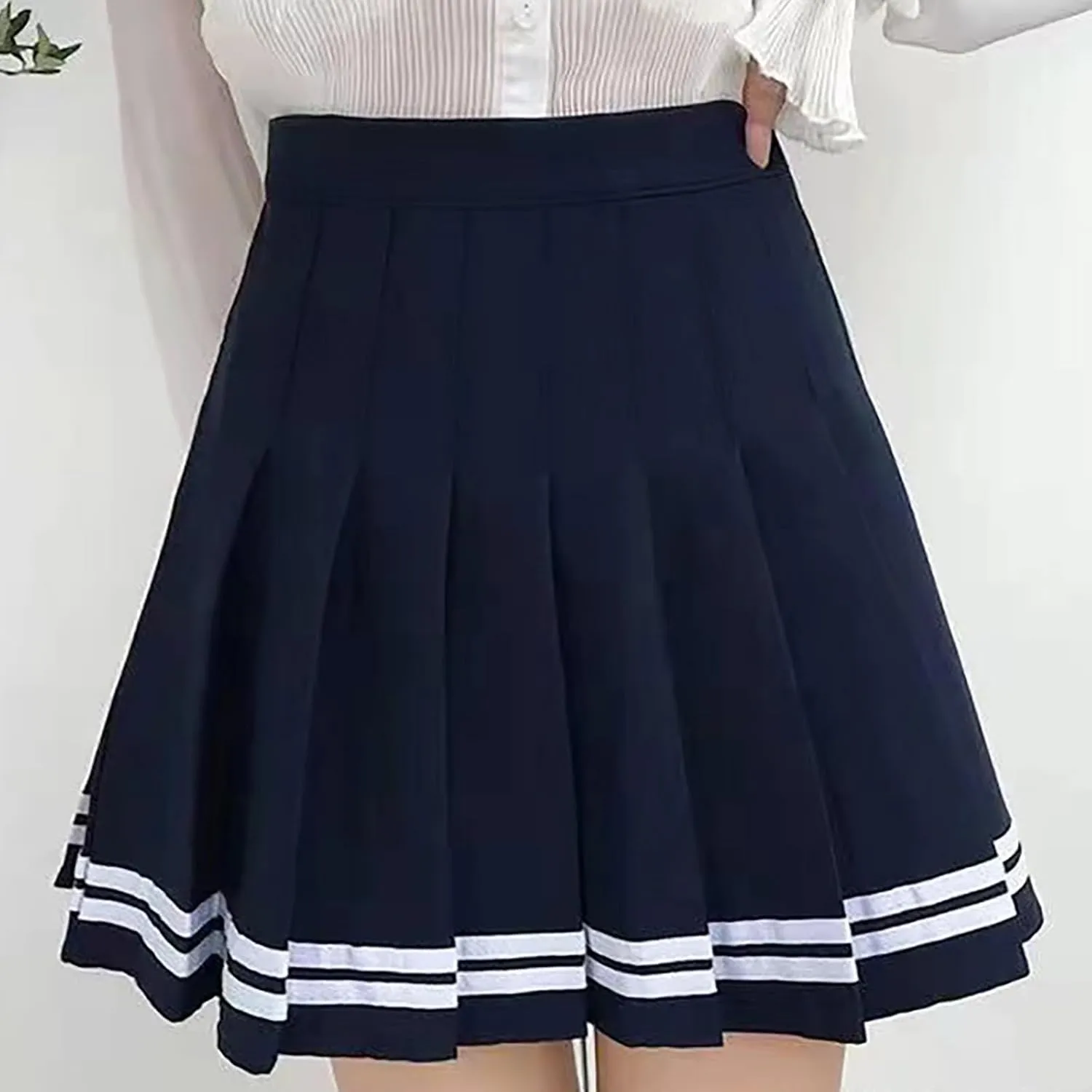 Casual Skirts for Women High Waist Trendy Pleated Y2K A-Line Uniform Cheer Mini Skirts for Girls Summer Streetwear