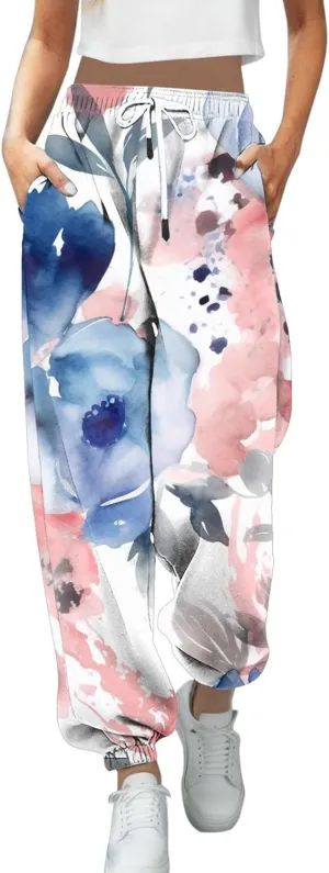 cooki Trousers for Women High Waisted Womens Sweatpants Joggers for Women with Pockets Running Lounge Sweatpants Yoga Pants