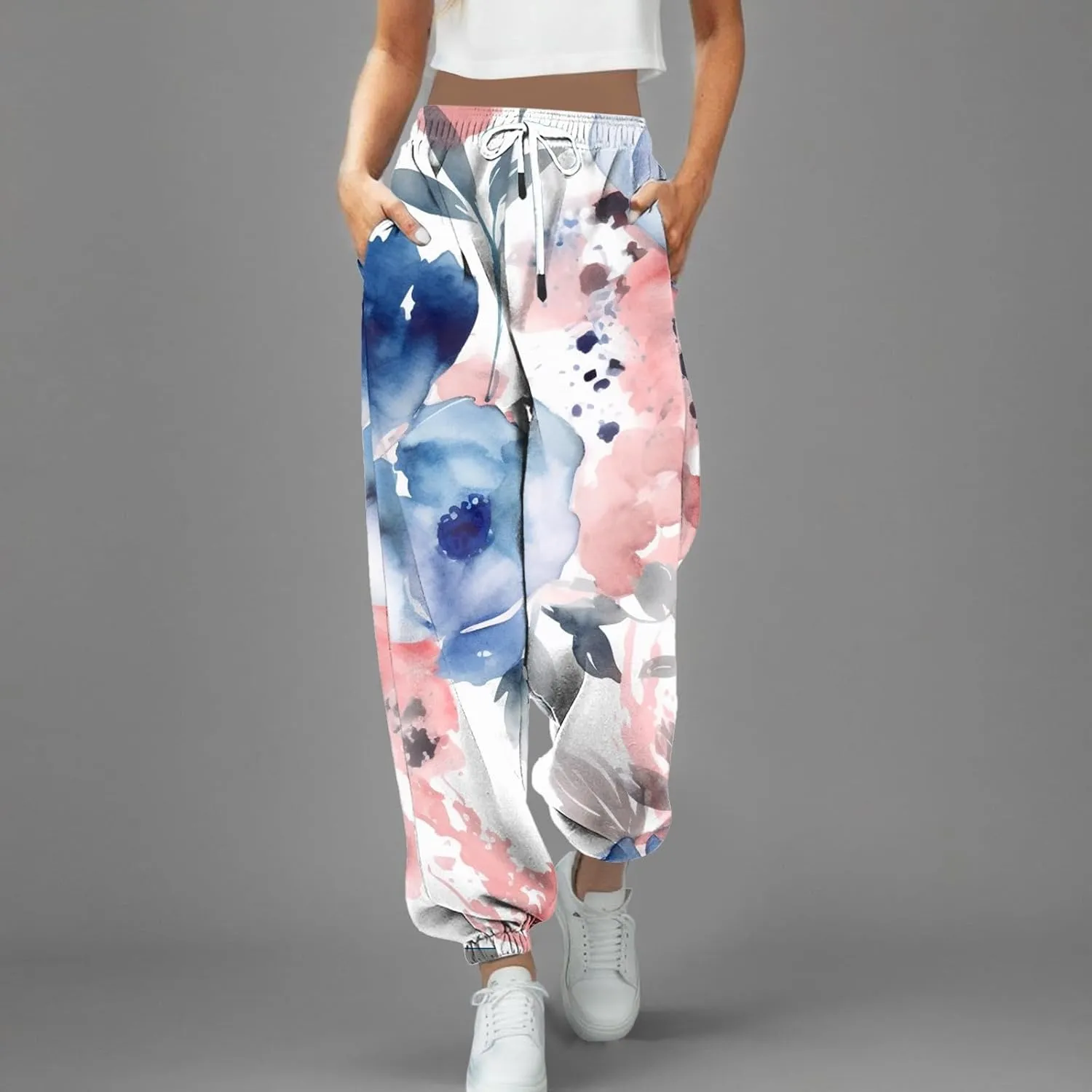 cooki Trousers for Women High Waisted Womens Sweatpants Joggers for Women with Pockets Running Lounge Sweatpants Yoga Pants