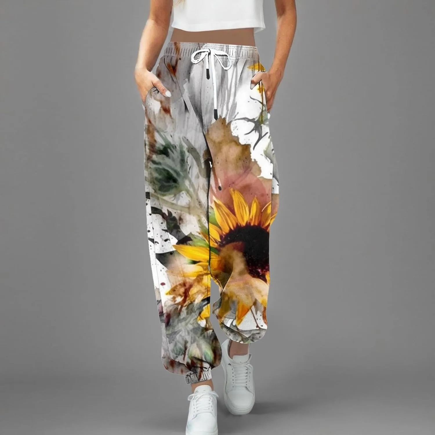 cooki Trousers for Women High Waisted Womens Sweatpants Joggers for Women with Pockets Running Lounge Sweatpants Yoga Pants
