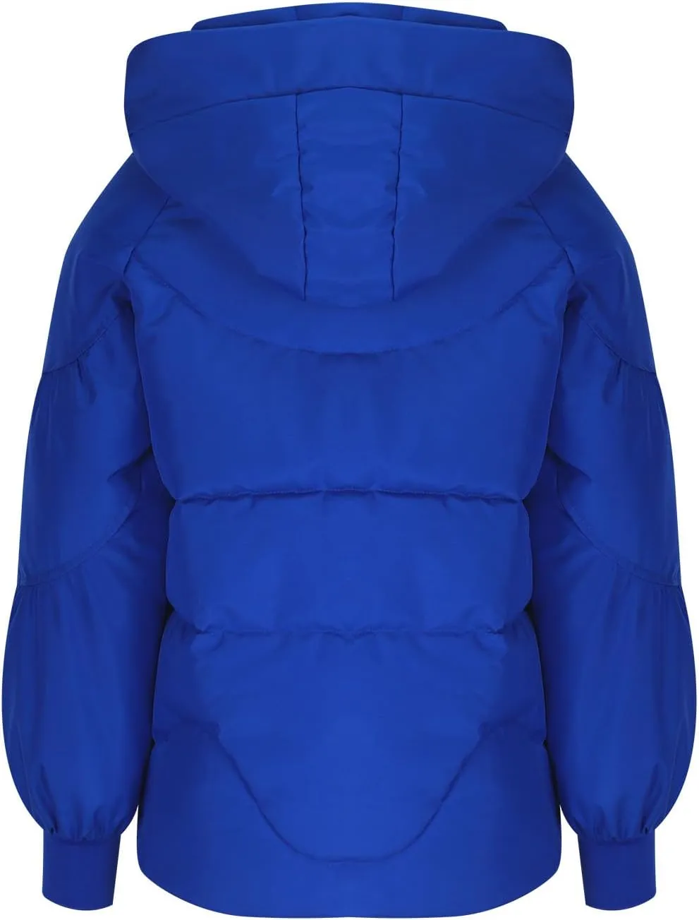 Full Zip Puffer Jacket for Women Long Sleeve Down Outwear with Pockets Trendy 2024 Winter Down Drawstring Coat