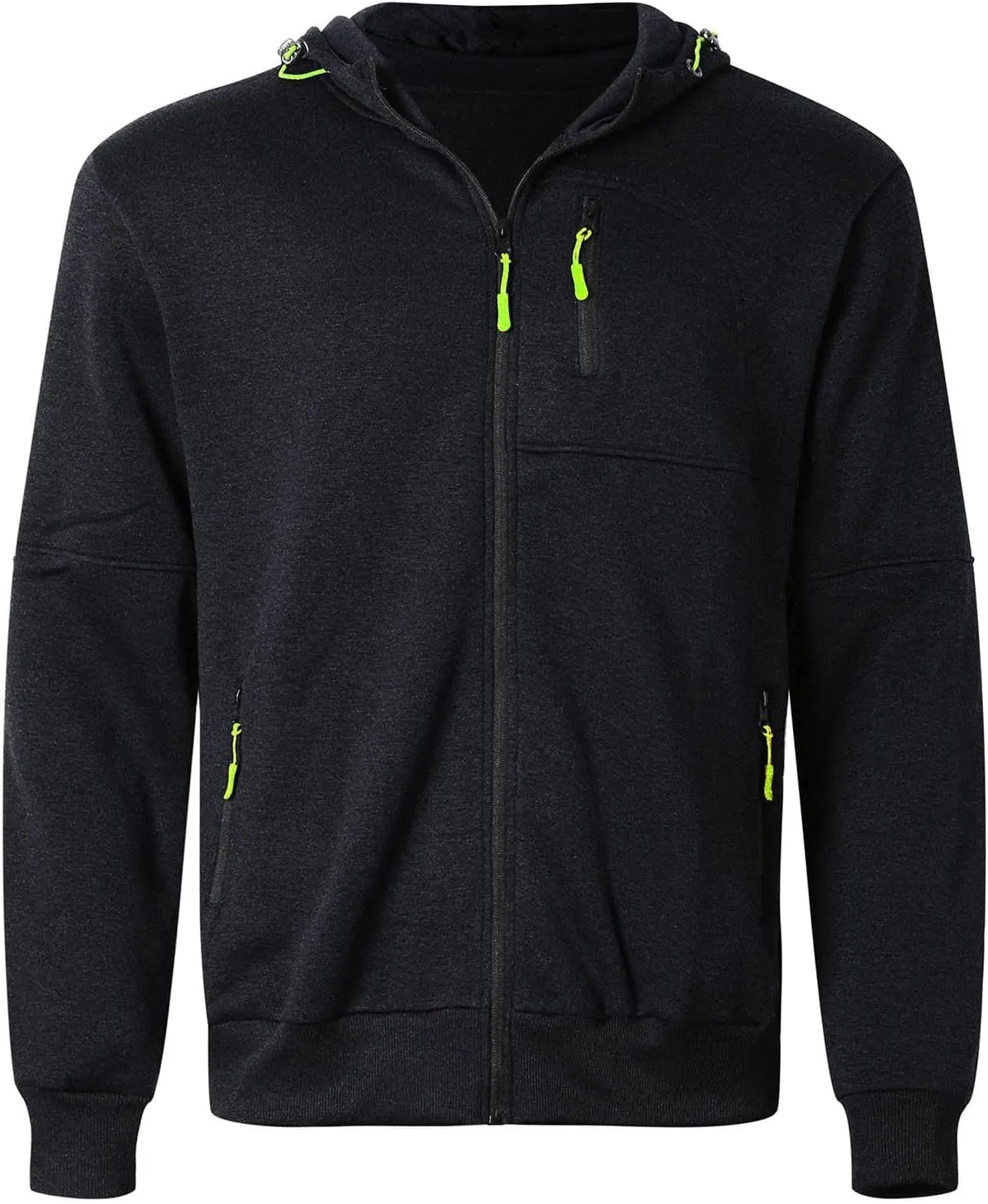 Fxbar Men Hoodies Casual Coat for Men with Zip Pockets Full Zip Long Sleeve Sweatshirt Sports Hooded Jacket with Pockets