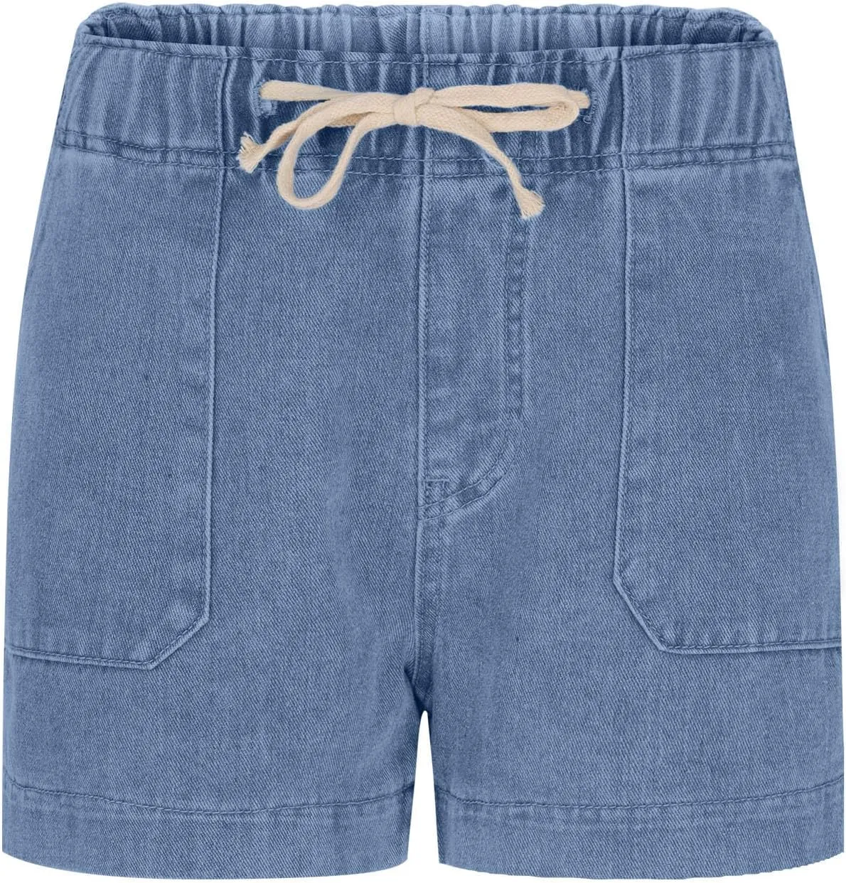 Jean Shorts for Women High Waisted Pull On Drawstring Elastic Waist Trendy Stretchy Denim Short Summer Shorts 2025