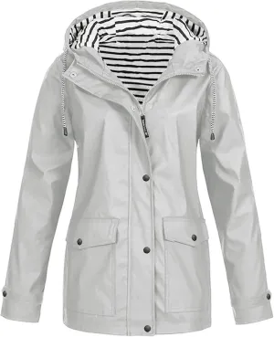 Kuluzego Hooded Waterproof Plain Workout Yoga Hood for Women Fall Winter Plus Size Jackets Hood Outfits Rain Coat Women 2025
