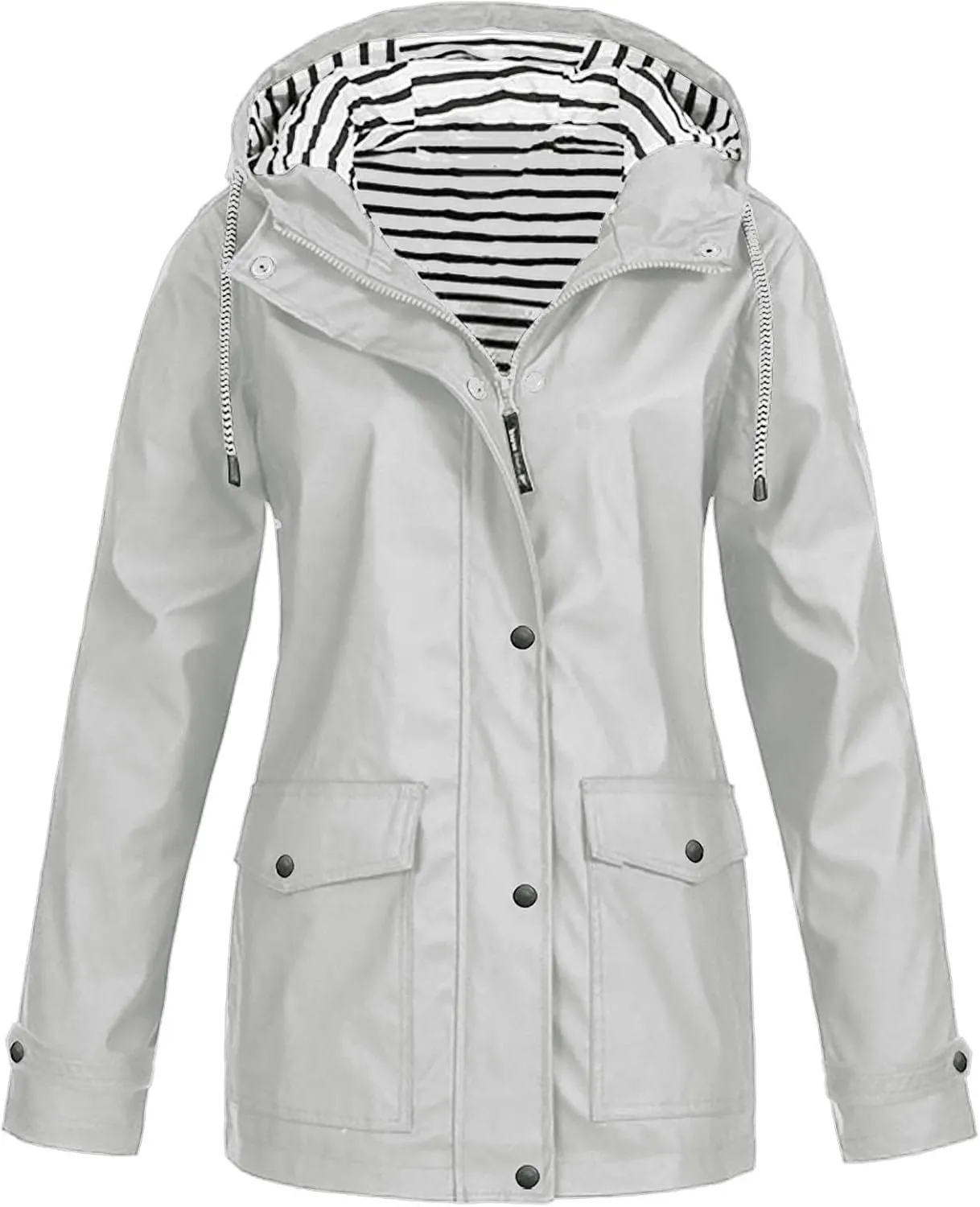 Kuluzego Hooded Waterproof Plain Workout Yoga Hood for Women Fall Winter Plus Size Jackets Hood Outfits Rain Coat Women 2025