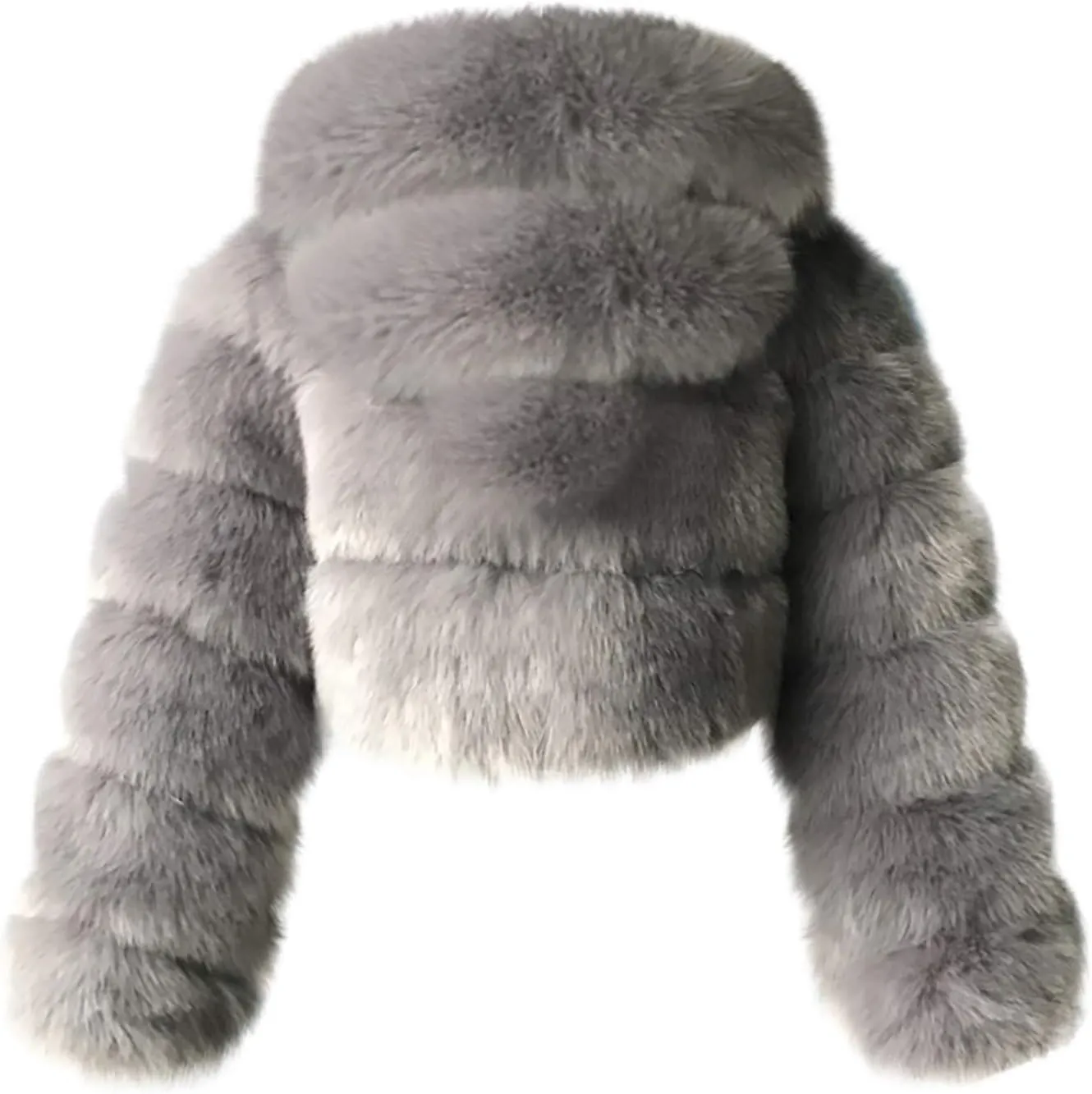 LCMTWX Fleece Cropped Jacket Faux Fur Women Long Jacket Faux Sleeve Short Warm Women's Warm Outerwear Fall Winter Fuzzy
