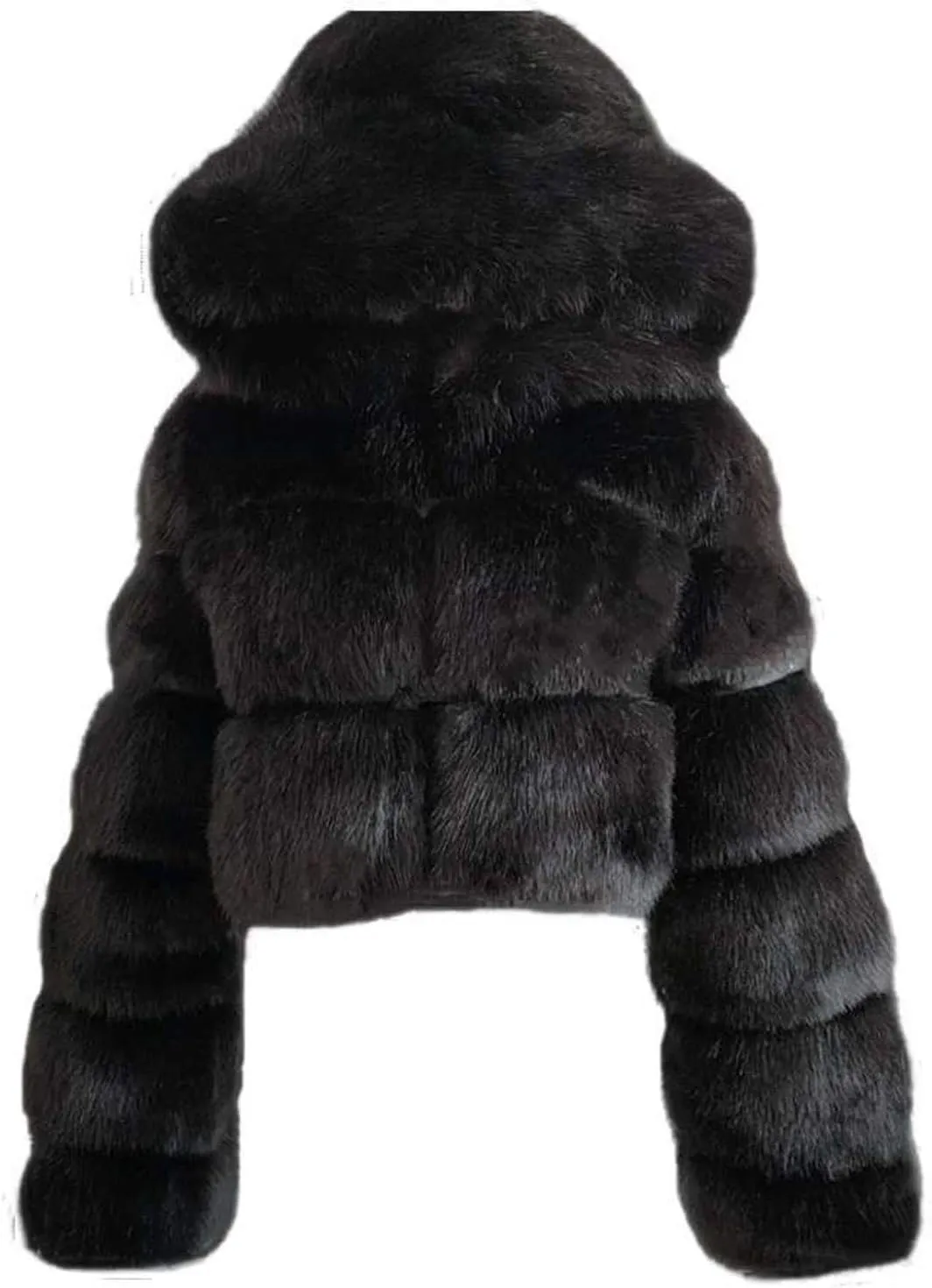 LCMTWX Fleece Cropped Jacket Faux Fur Women Long Jacket Faux Sleeve Short Warm Women's Warm Outerwear Fall Winter Fuzzy