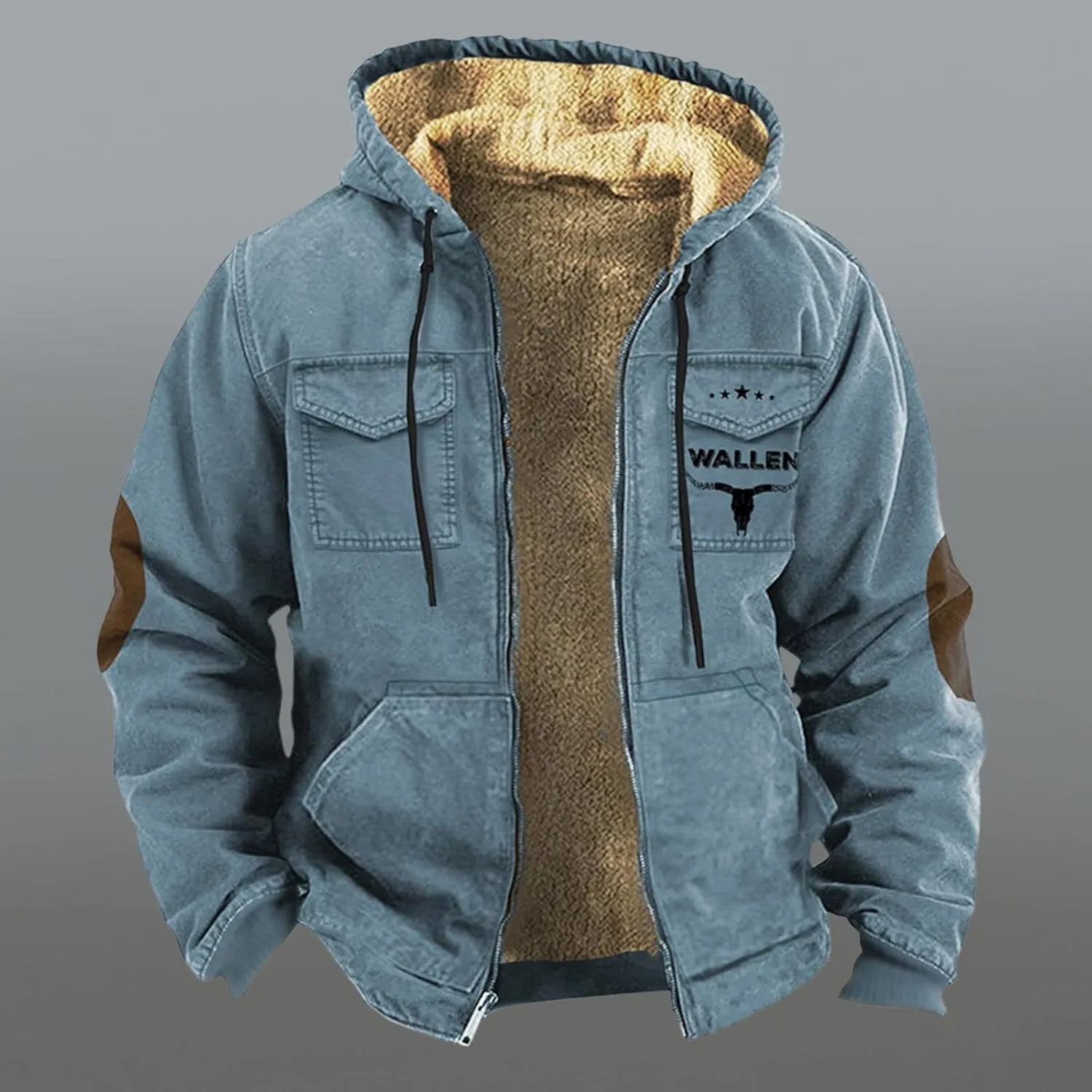 LCMTWX Winter Coats For Men with Trim Wool Short Jacket Lapel Splice Solid Warm Slim Overcoat Big Pockets Jackets For Men