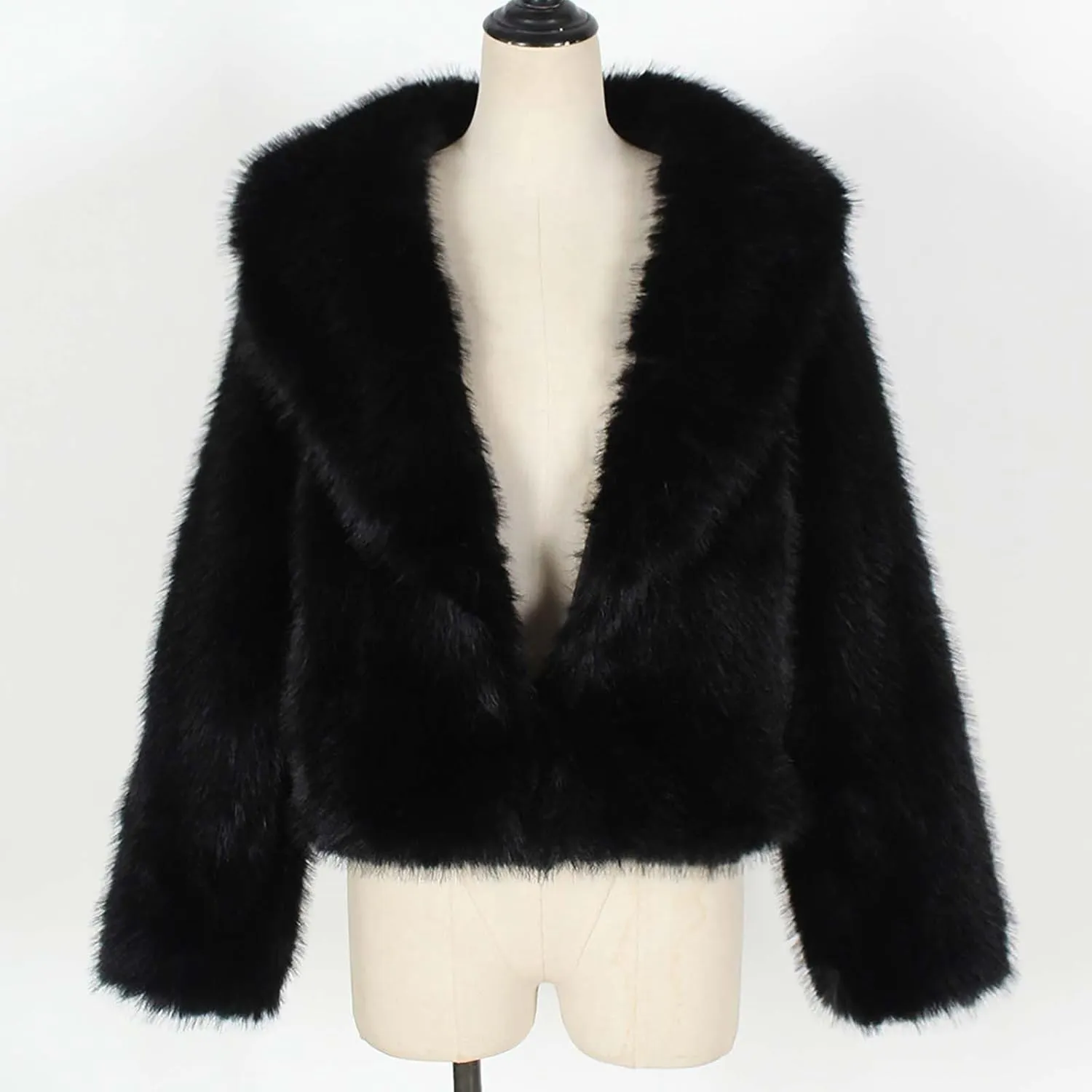 Leopard Print Jacket for Women Winter Faux Fur Coat Zip Up Fuzzy Jacket Fleece Hoodie Coat Plus Size Warm Coat