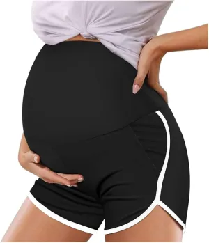 Maternity Shorts Over The Belly with Pockets Pregnancy Shorts Before During After Pregnancy 2XL Sweat Pants
