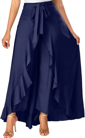 Maxi Skirts for Women Retro High Waist Layered Swing Skirt Elegant Irregular Ruffle Ankle Skirt Fall Winter Skirts