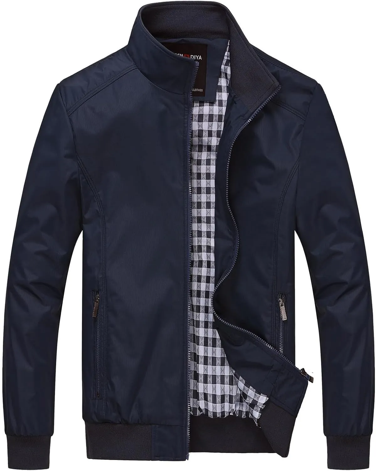 Men's Lightweight Softshell Coat Outerwear Zipper Windbreaker Flight Bomber Jacket Fall Jackets for Men