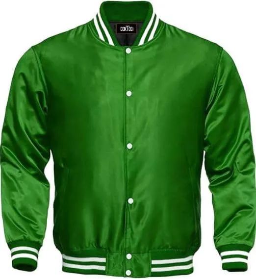 Mens Satin Varsity Jacket, Varsity Satin Bomber Jacket, Satin Baseball Jacket men