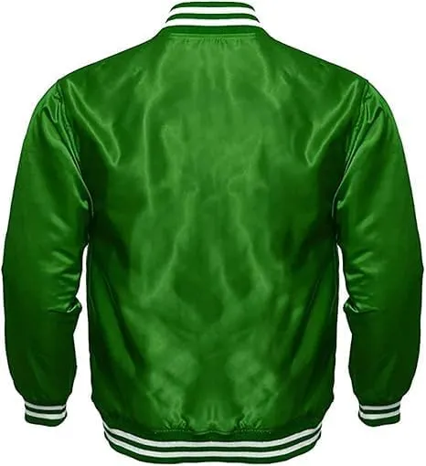 Mens Satin Varsity Jacket, Varsity Satin Bomber Jacket, Satin Baseball Jacket men