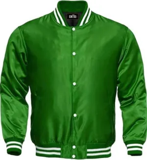 Mens Satin Varsity Jacket, Varsity Satin Bomber Jacket, Satin Baseball Jacket men