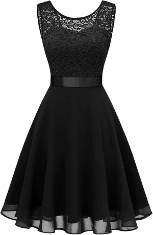 Mother of The Bride Dresses for Women Retro Floral Sleeveless A-Line Pastel Chiffon Dress Petite Church Summer Clothes