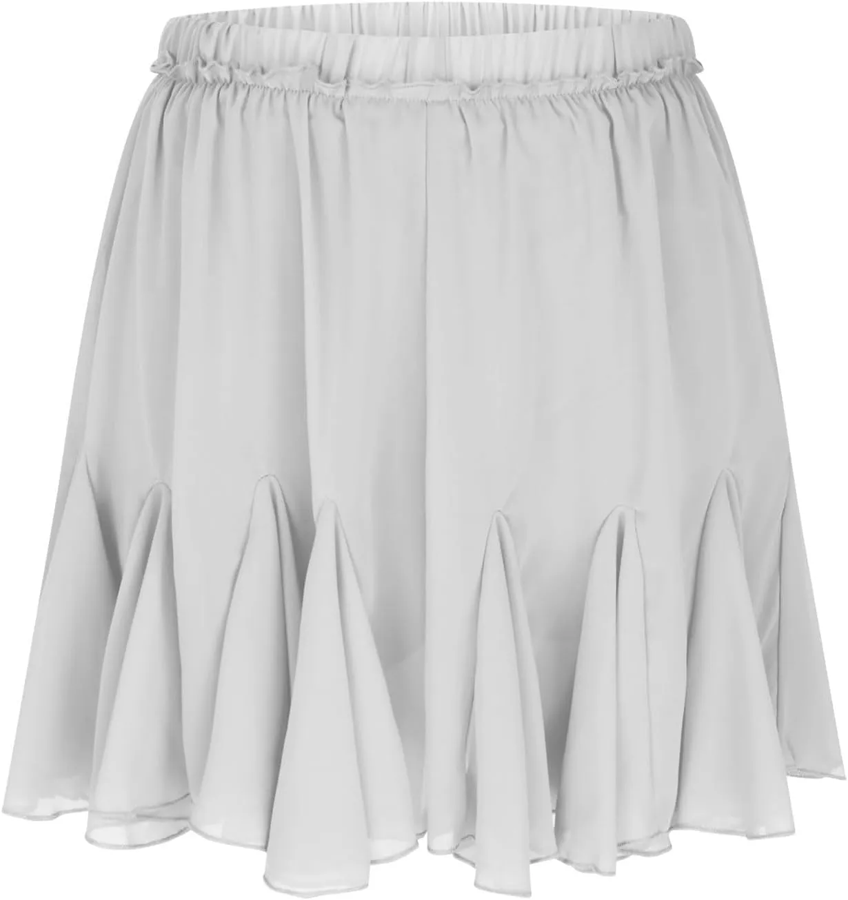 NATHGAM Casual Flowy Shorts for Women Ruffle Tiered High Wiasted Pleated Skorts Summer Fashion Shorts Beach Vacation Clothes