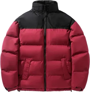 Parka Jacket Men Waterproof Lightweight Thermal Thicken Padded Jacket Packable Soft Travel Down Jacket with Pockets