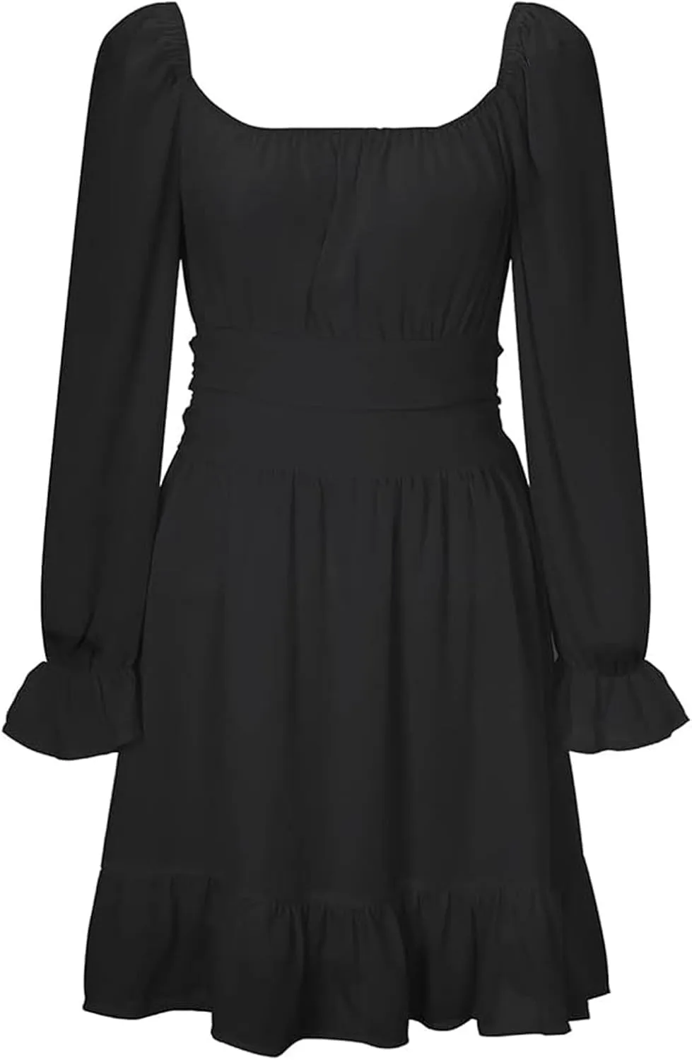 Pastel Dresses for Women 2025 Cute Petite Off Shoulder Long Sleeve Empire Waist Mini Dress Boho Church Graduation Outfit