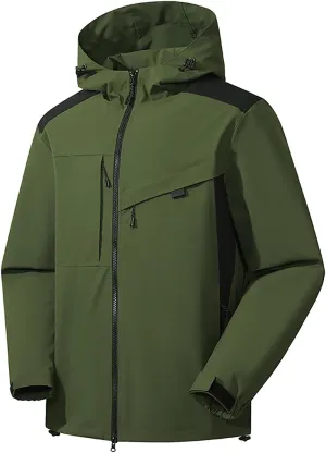 Plus Size Rain Coat for Women Waterproof with Hood, Unisex Rain Jacket Windproof Outdoor Coat for Hiking Travel