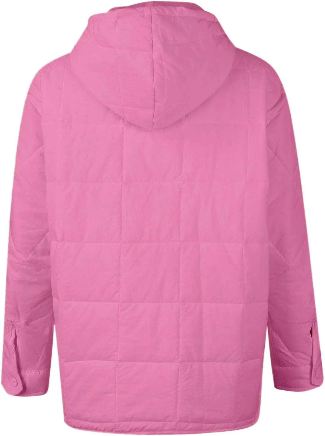 Puffer Pullover Jacket Womens,2024 Button Hooded Quilted Jacket Lightweight Down Coat Packable Oversized Winter Coat
