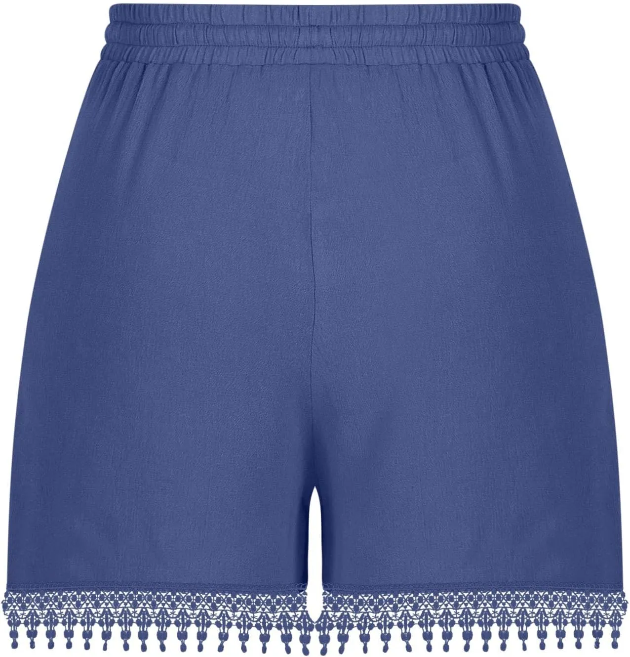 Shorts for Women High Waisted Trendy Drawstring Lace Trim Beach Shorts Loose Fit Lightweight Comfy Cute Casual Shorts