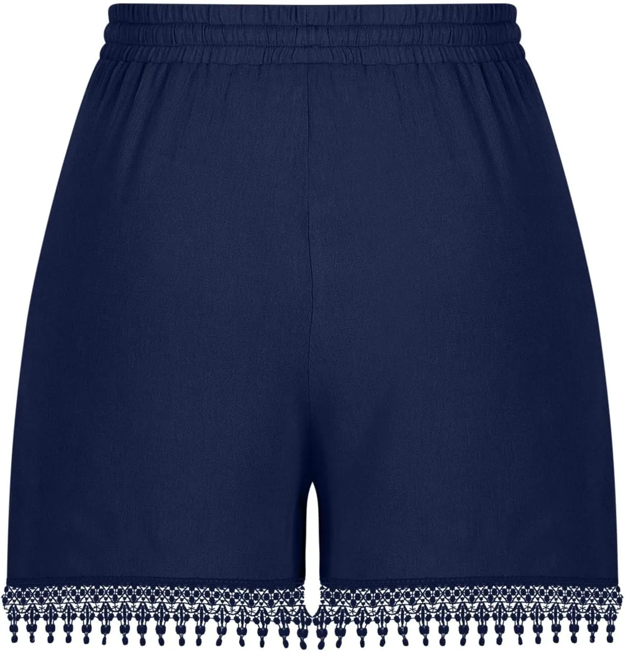 Shorts for Women High Waisted Trendy Drawstring Lace Trim Beach Shorts Loose Fit Lightweight Comfy Cute Casual Shorts