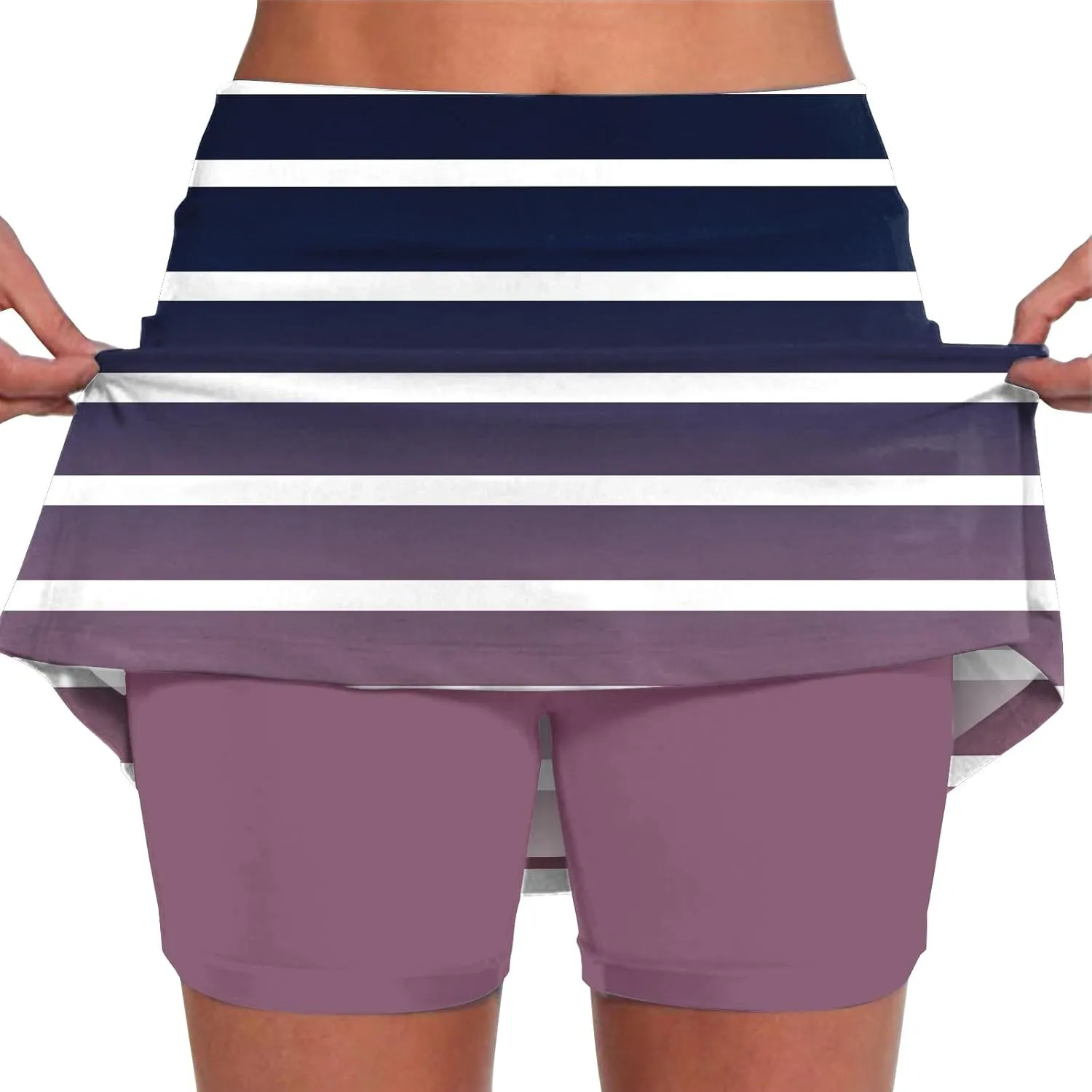 Skirts for Women Dressy Casual High Waist Tummy Control Yoga Skorts Sports Lightweight Casual Clothes with Pockets