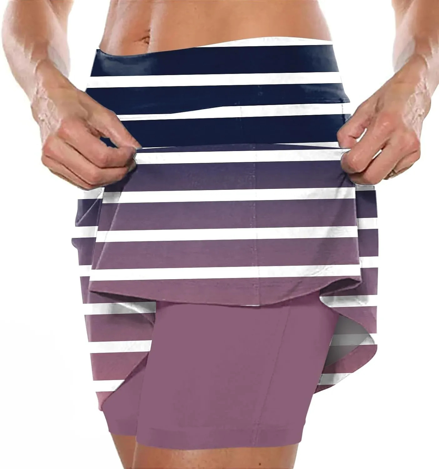 Skirts for Women Dressy Casual High Waist Tummy Control Yoga Skorts Sports Lightweight Casual Clothes with Pockets
