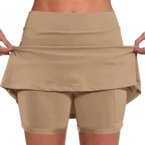 Skorts for Women with Pockets High Waist Tummy Control Outfit Yoga Lightweight Fancy Loose Fit Skorts with Pockets
