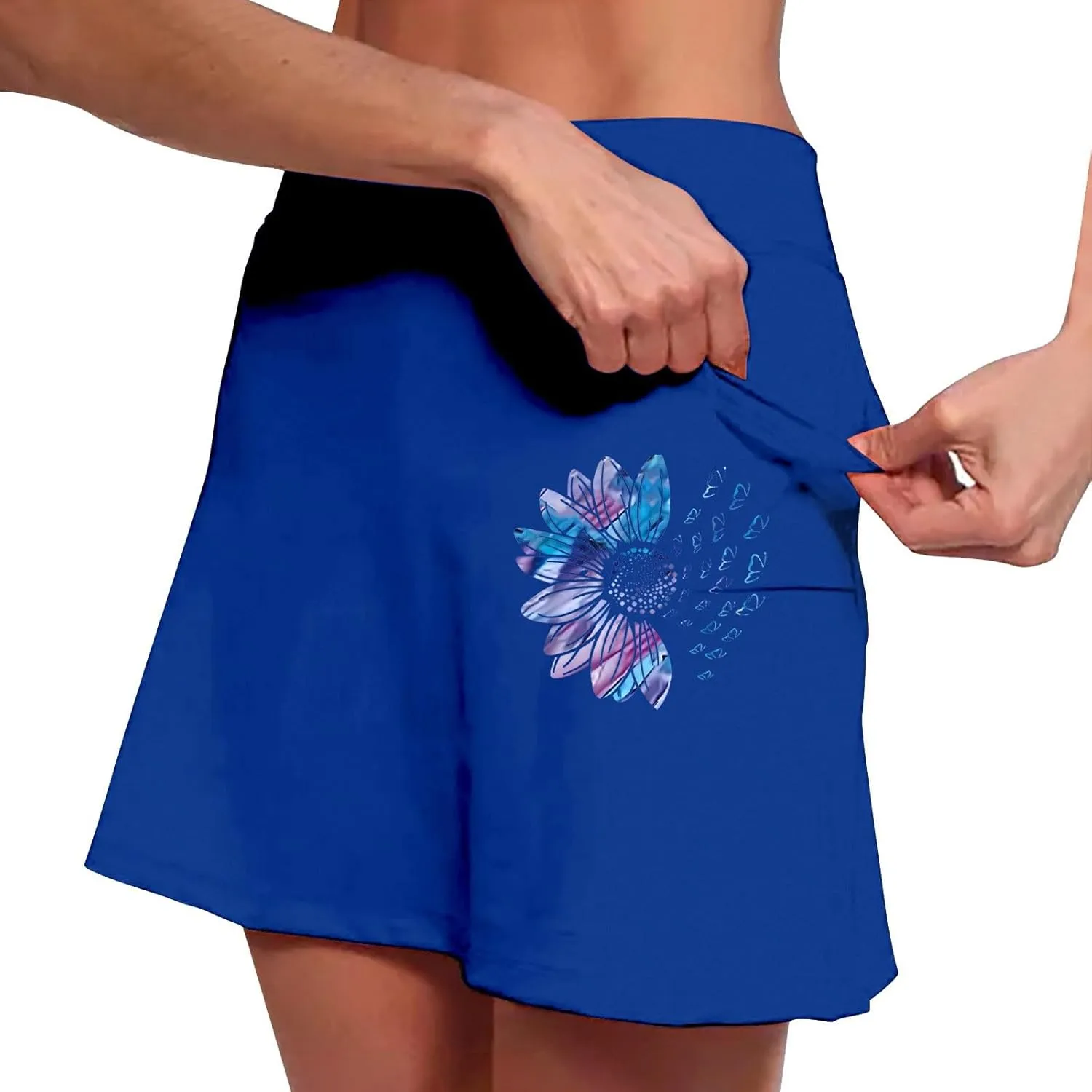 Skorts for Women with Pockets High Waist Tummy Control Skorts Yoga Lightweight Trendy Fit It Outfits with Pockets