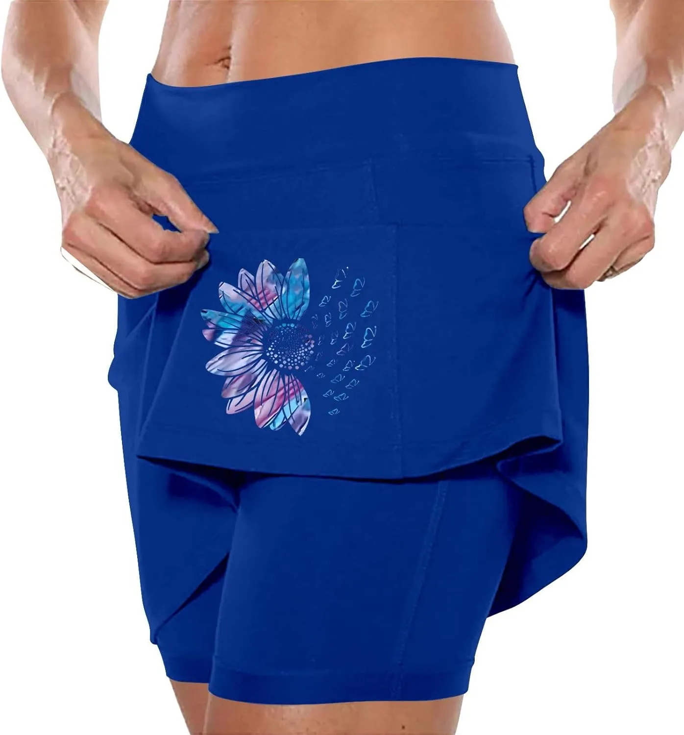 Skorts for Women with Pockets High Waist Tummy Control Skorts Yoga Lightweight Trendy Fit It Outfits with Pockets