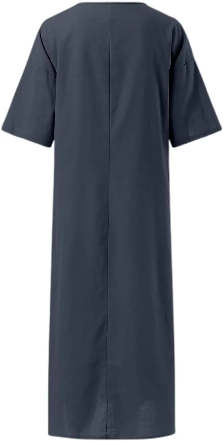 Teen Girls Poplin Dress Petite Linen Short Sleeve Tube Top Shirt Dress Homecoming Casual Church Outfits for Women
