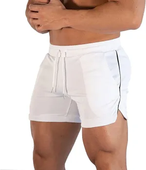 tuduoms Men's Sports Casual Running Shorts 3 Inch Quick Dry Mesh Jogging Workout Shorts Gym Athletic Shorts with Pockets