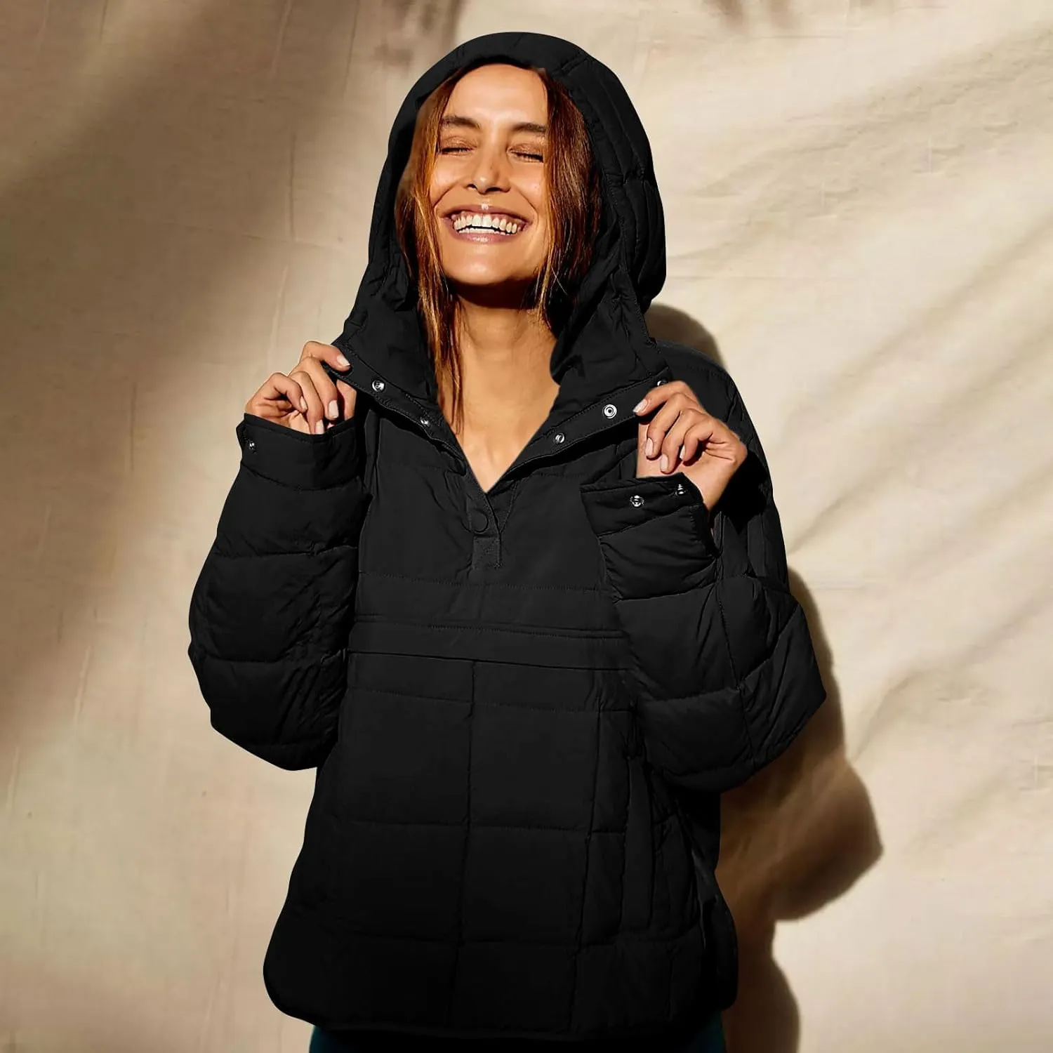 UOFOCO Women's Down Jackets Parkas Oversize Packable Quilted Pullover Puffer Jacket for Women Fall Winter Outfits Coat 2024