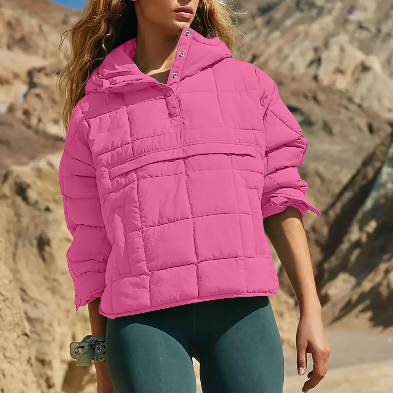 UOFOCO Women's Down Jackets Parkas Oversize Packable Quilted Pullover Puffer Jacket for Women Fall Winter Outfits Coat 2024