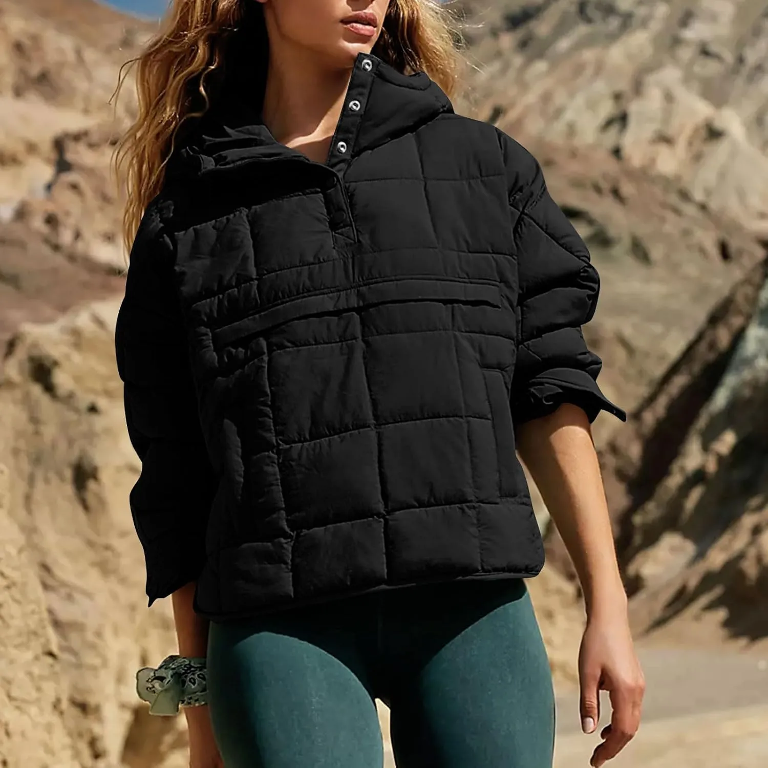 UOFOCO Women's Down Jackets Parkas Oversize Packable Quilted Pullover Puffer Jacket for Women Fall Winter Outfits Coat 2024