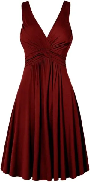 Wedding Guest Dresses for Women Holiday Sexy Deep V Neck Sleeveless A-Line Cocktail Dress Homecoming Mini Sundresses