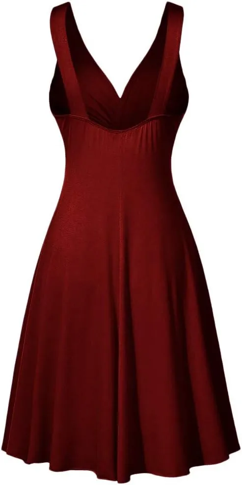Wedding Guest Dresses for Women Holiday Sexy Deep V Neck Sleeveless A-Line Cocktail Dress Homecoming Mini Sundresses