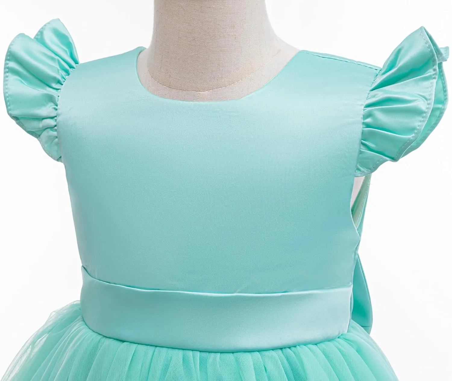 Weileenice Flower Girls Tulle Dress Kids Bridesmaid Wedding Party Birthday Communion Princess Tutu Dresses