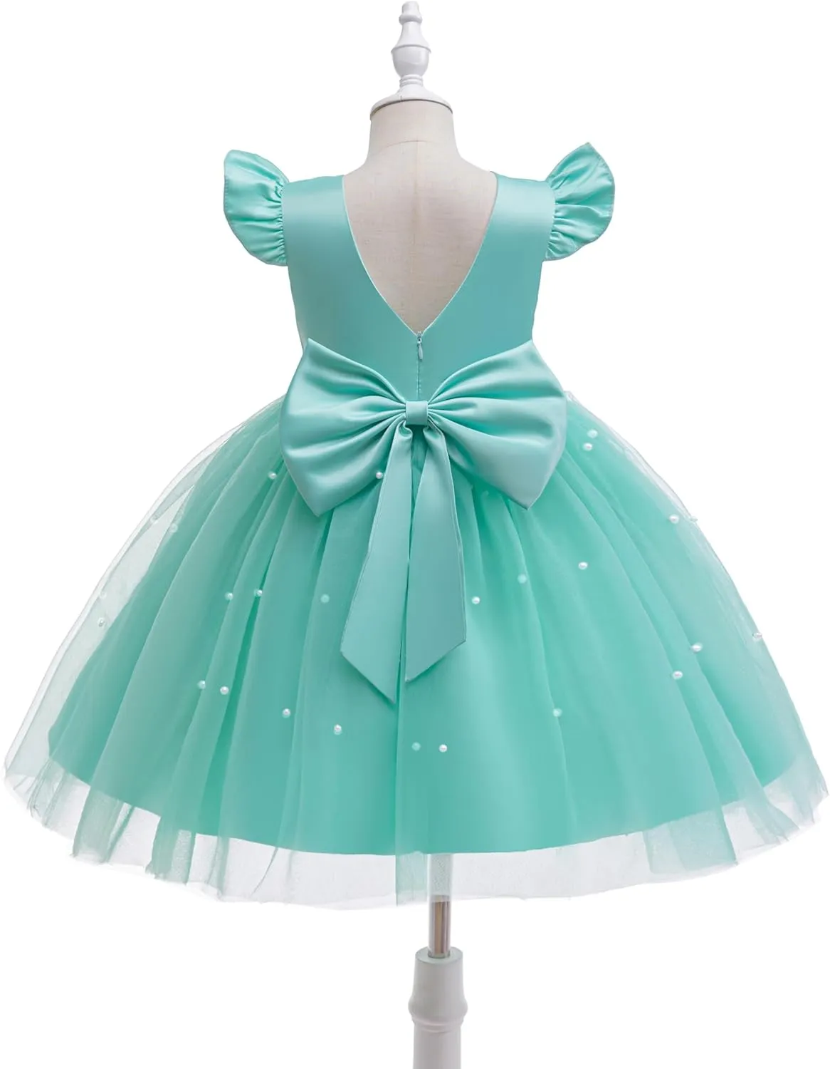 Weileenice Flower Girls Tulle Dress Kids Bridesmaid Wedding Party Birthday Communion Princess Tutu Dresses
