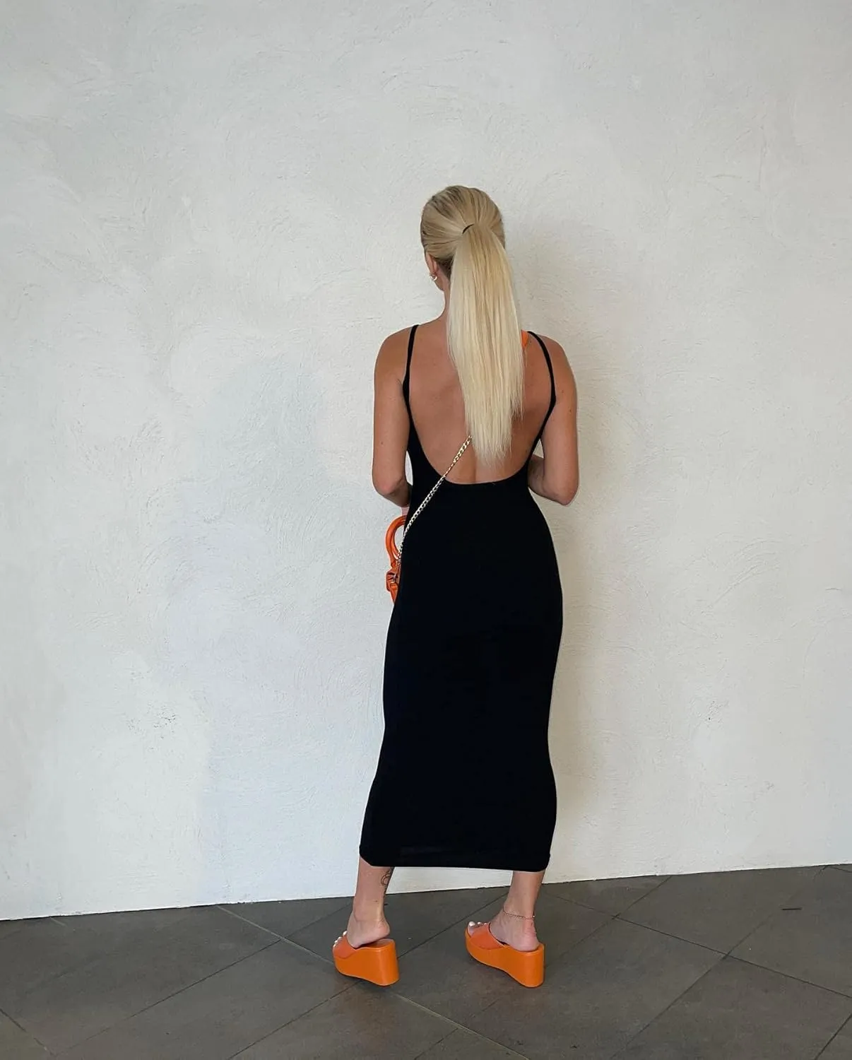 Women Backless Maxi Tank Dress Bodycon Sexy Open Back Hollow Long Dresses Sleeveless Elegant Cocktail Party Dress