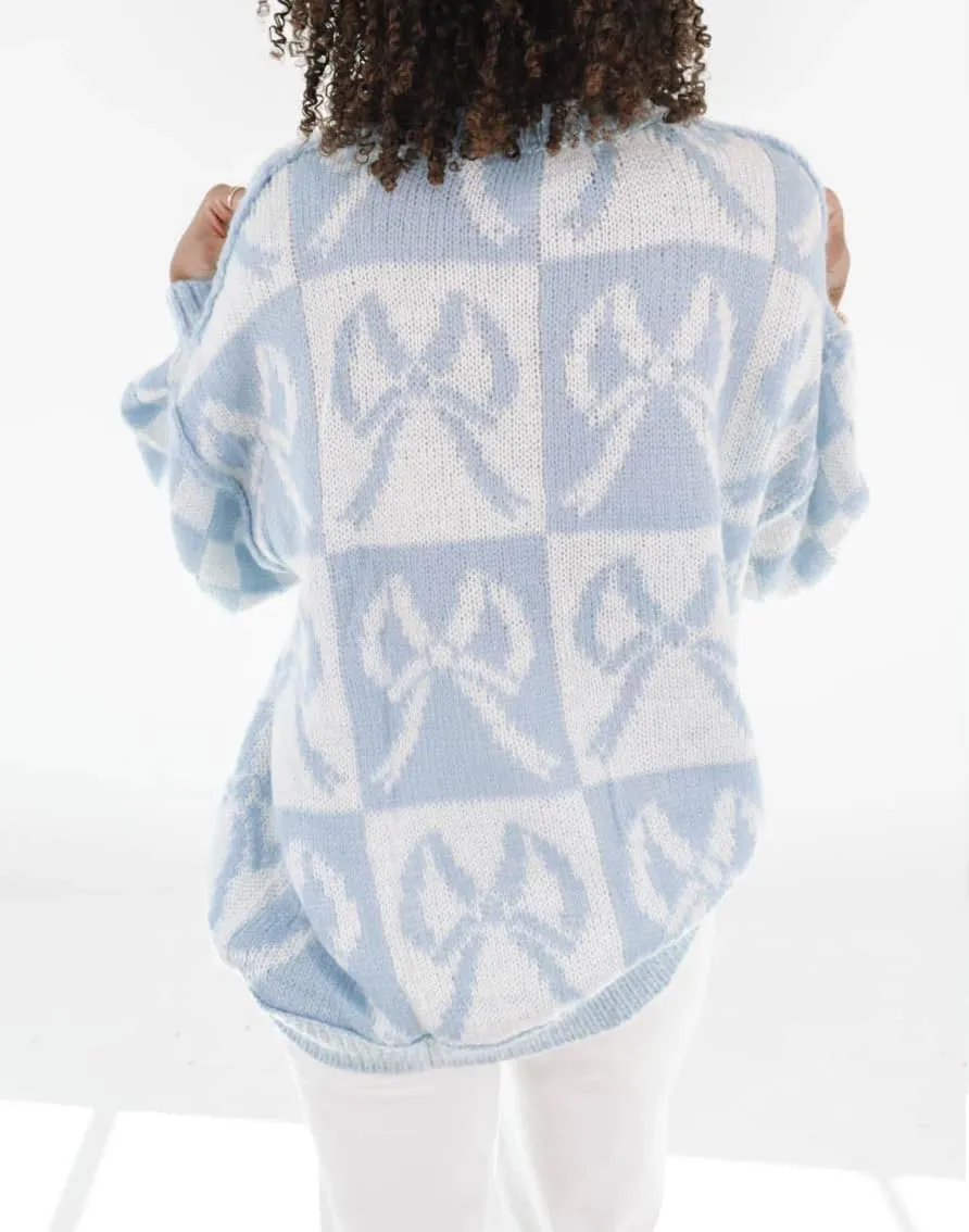 Women Checkered Holiday Oversized Sweater Cute Plaid Print Crewneck Sweatshirt Y2k Knit Puff Sleeve Chunky Jumpers